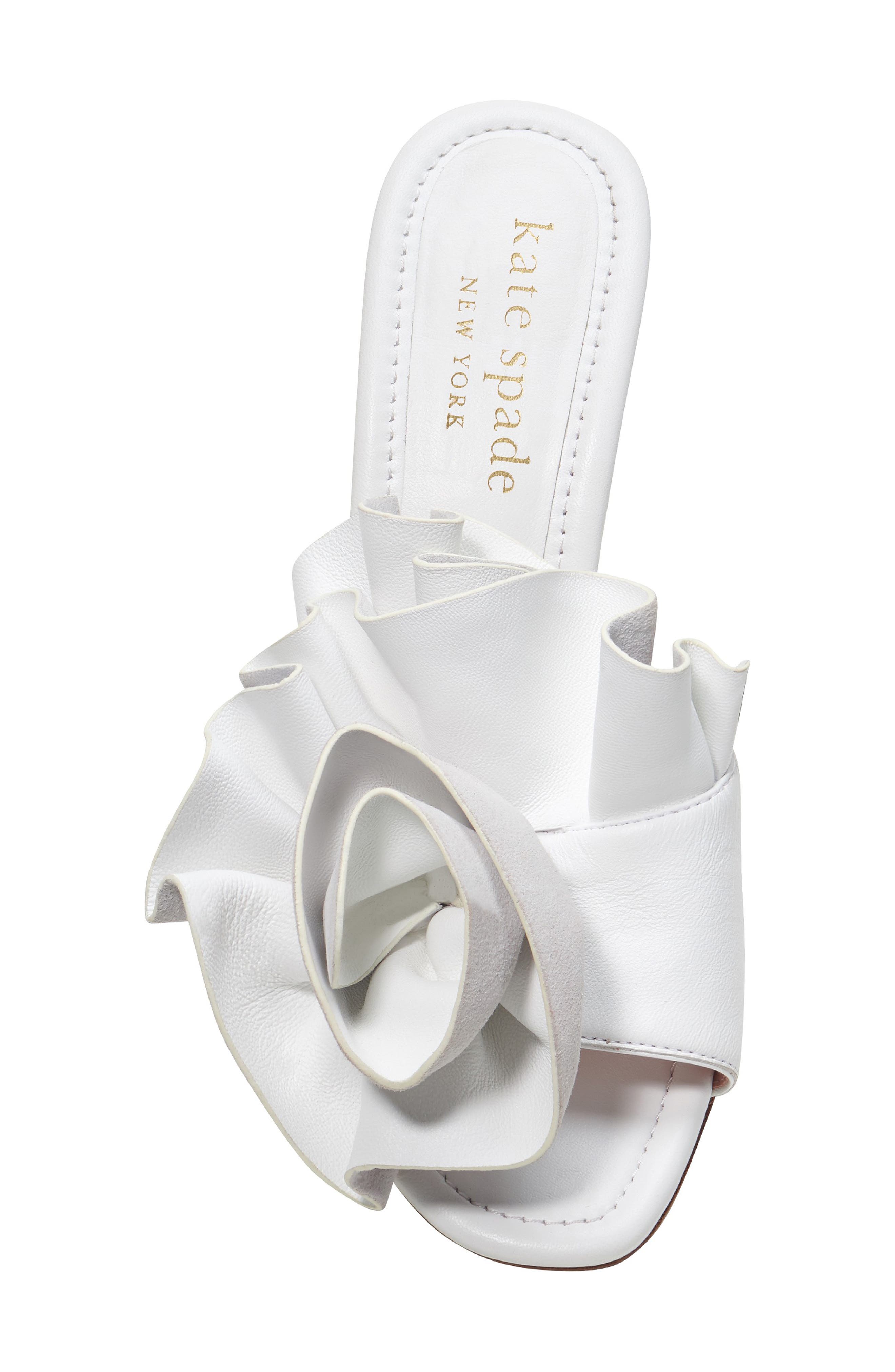 flourish flower accent sandal, Alternate, color, TRUE WHITE