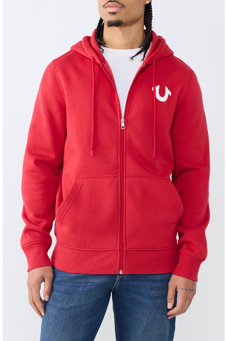 Retro Full Zip Hoodie, Main, color, TRV RED
