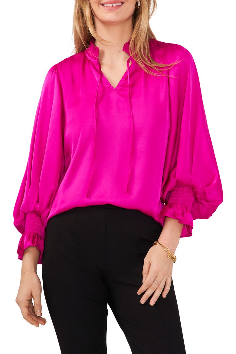 Balloon Sleeve Peasant Blouse, Main, color, ALLURE