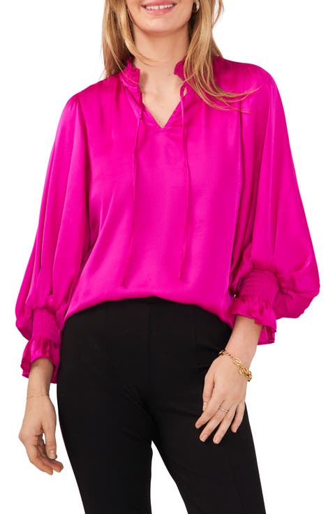 Balloon Sleeve Peasant Blouse