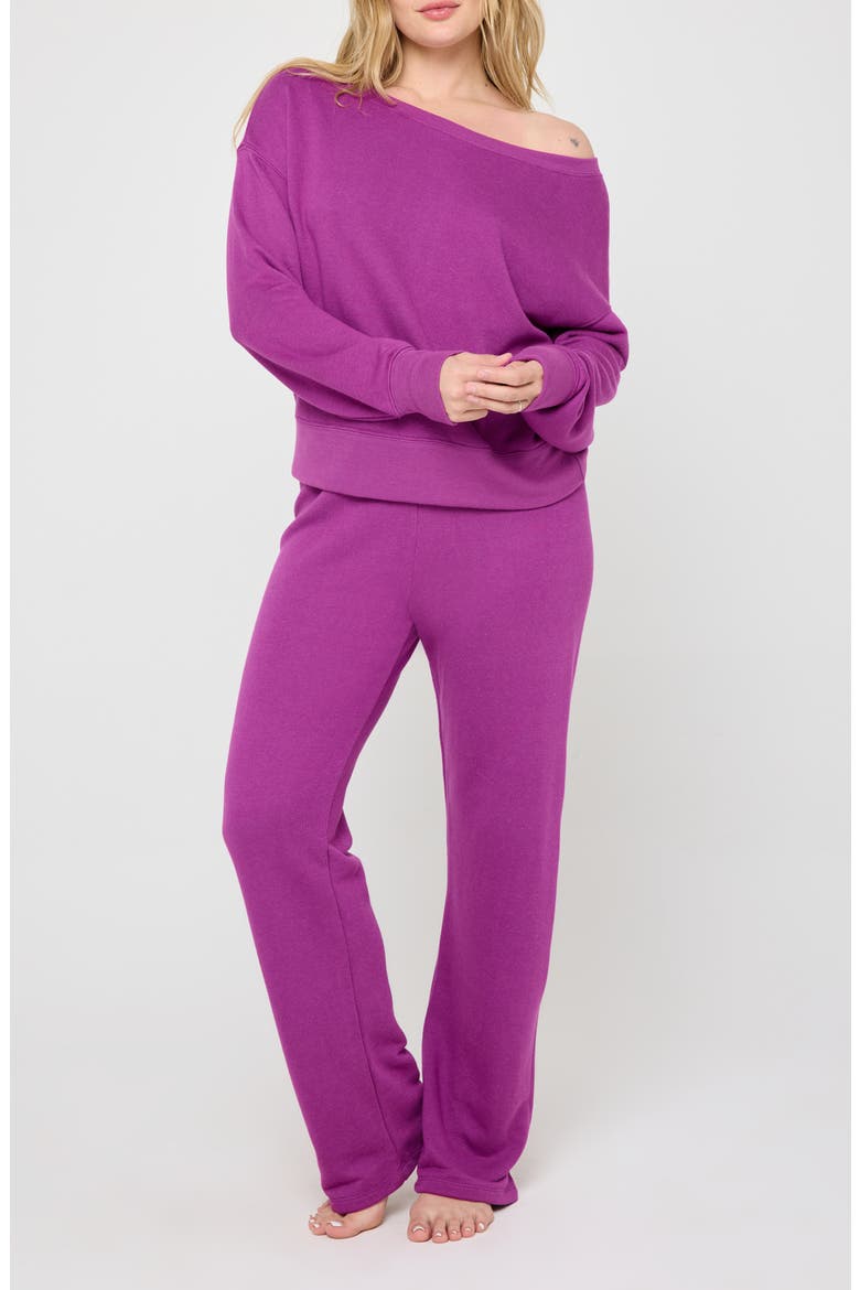 Joy Cotton & Modal Sweatpants, Alternate, color, ELECTRIC AMETHYST