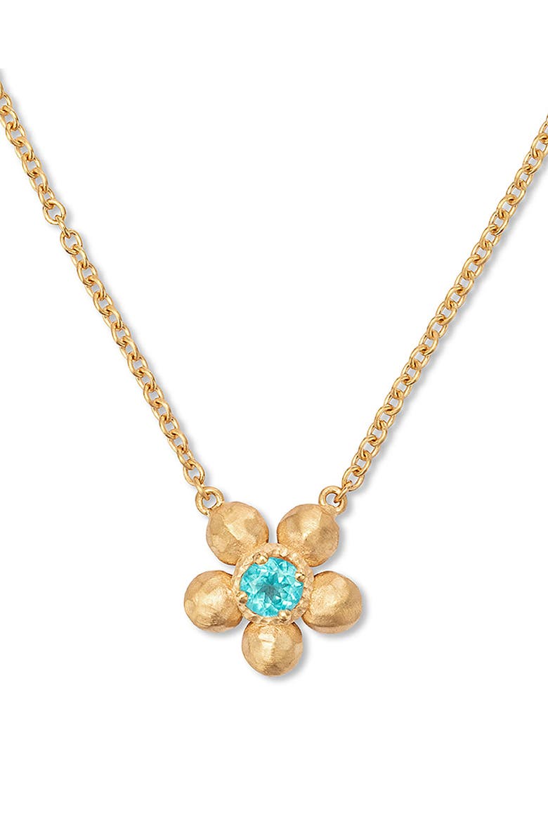 Flore Necklace Apatite, Alternate, color, Gold/Blue Apatite