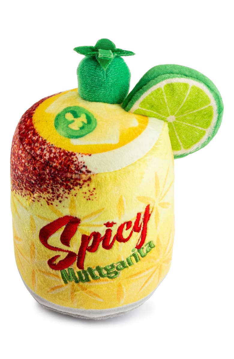 Haute Diggity Dog Spicy Muttgarita Plush Dog Squeaker Toy, Main, color, Yellow