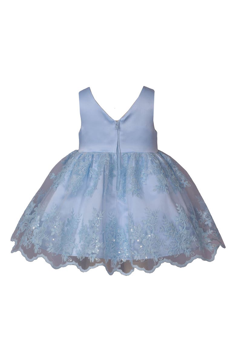 Iris & Ivy Embroidered Satin Party Dress, Alternate, color, 