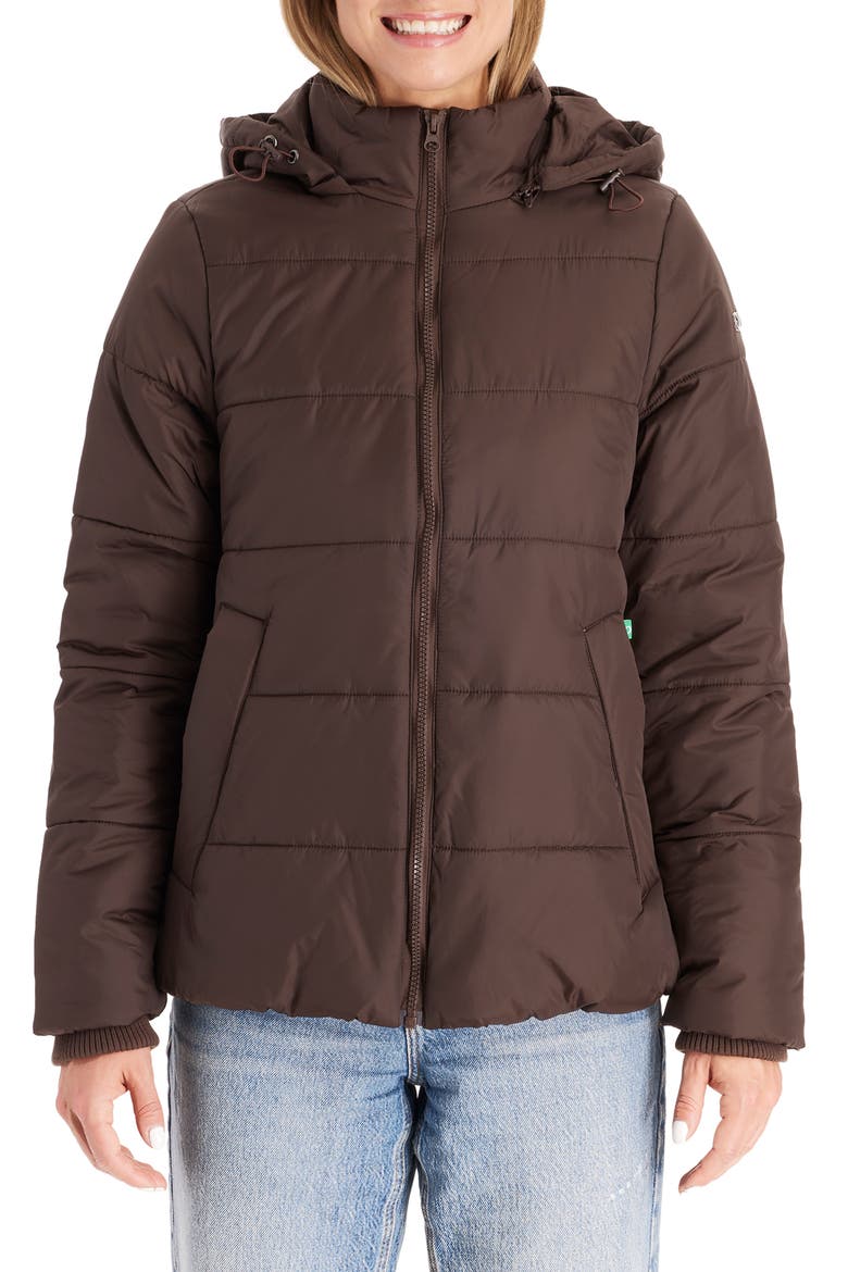 Leia - 3in1 Bomber Maternity Puffer Jacket Quilted Hybrid, Main, color, DARK CHOCOLATE
