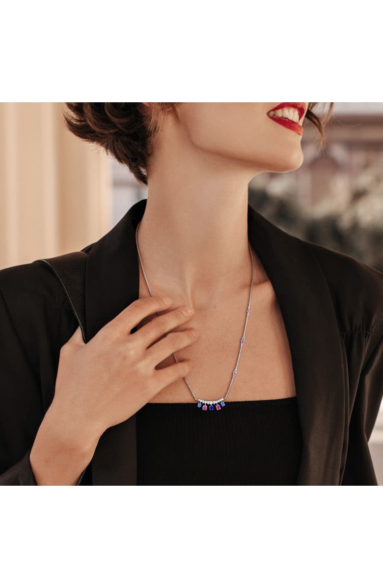 Julianna B. Multi-Sapphire & Diamond Necklace 14k, Alternate, color, 