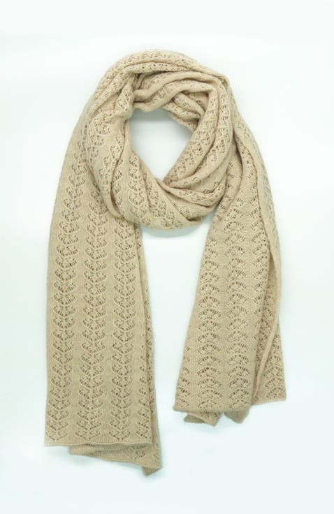 Cashmere openwork wrap
