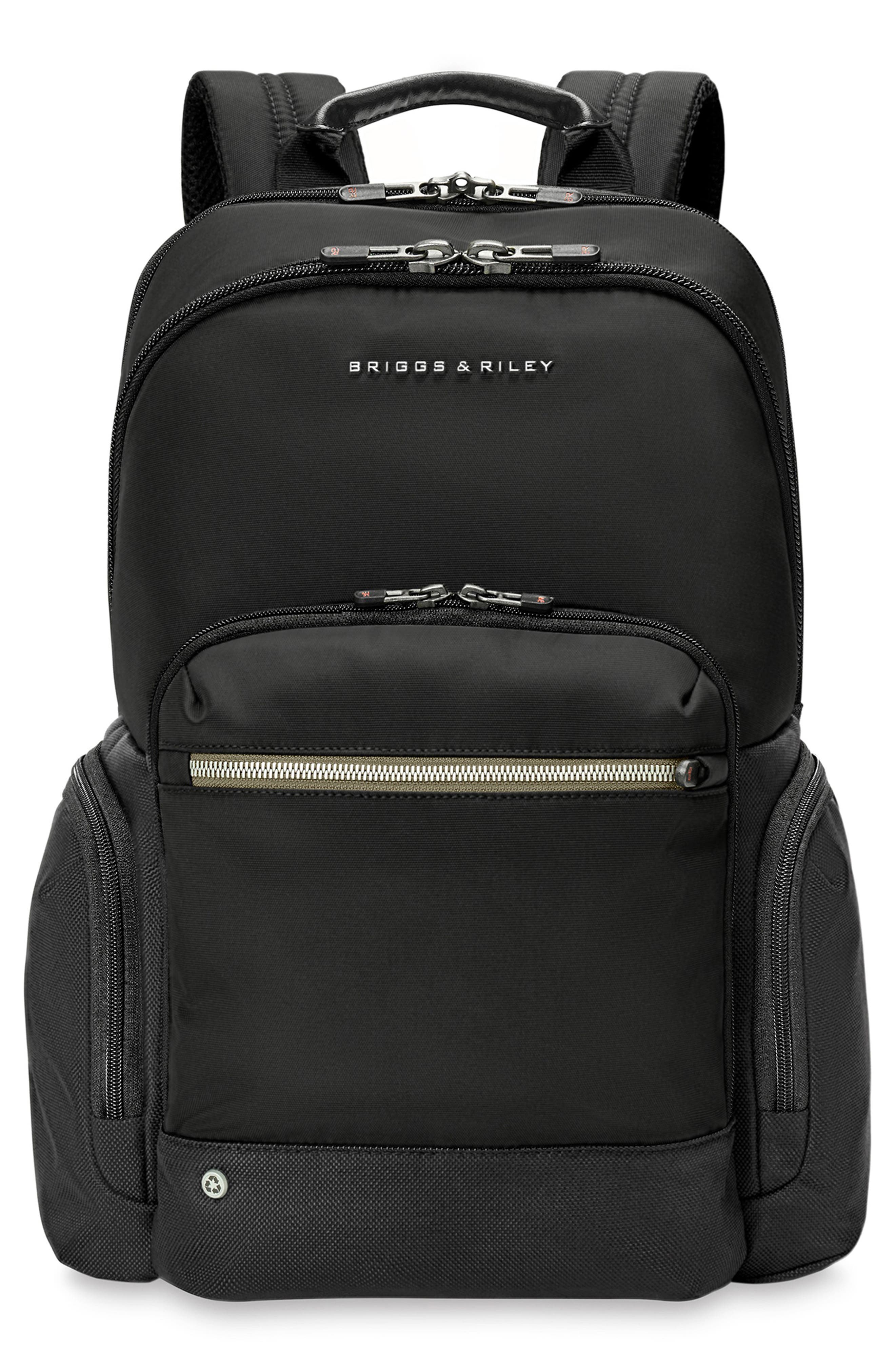 Briggs & Riley HTA Medium Cargo Backpack, Main, color, Black