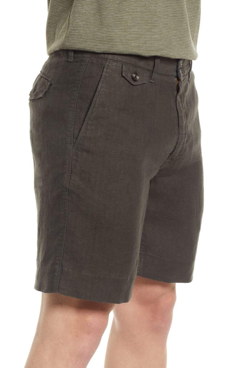 Billy Reid Moore Linen Shorts, Alternate, color, Steel Grey