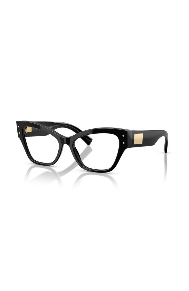 Dolce&Gabbana 54mm Butterfly optical glasses, Main, color, Black