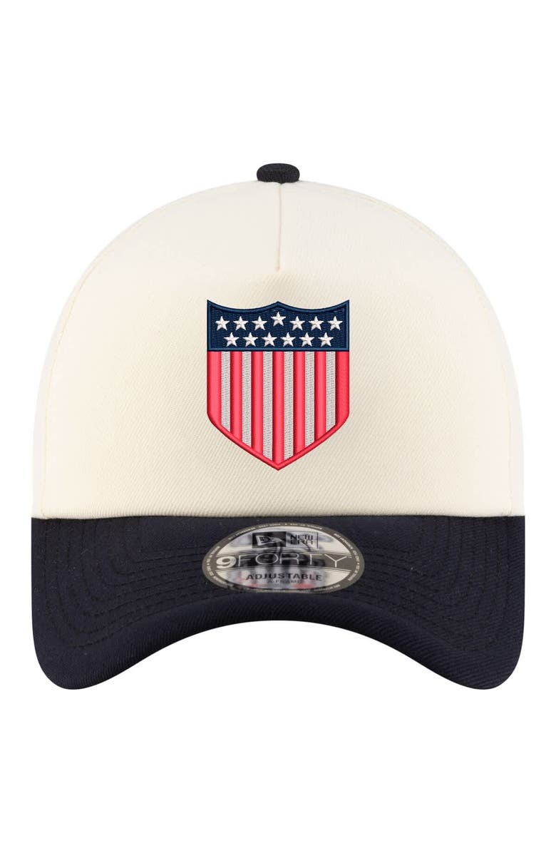 New Era Men's New Era Cream USMNT 1913 Retro Foam 9FORTY Adjustable Hat, Alternate, color,