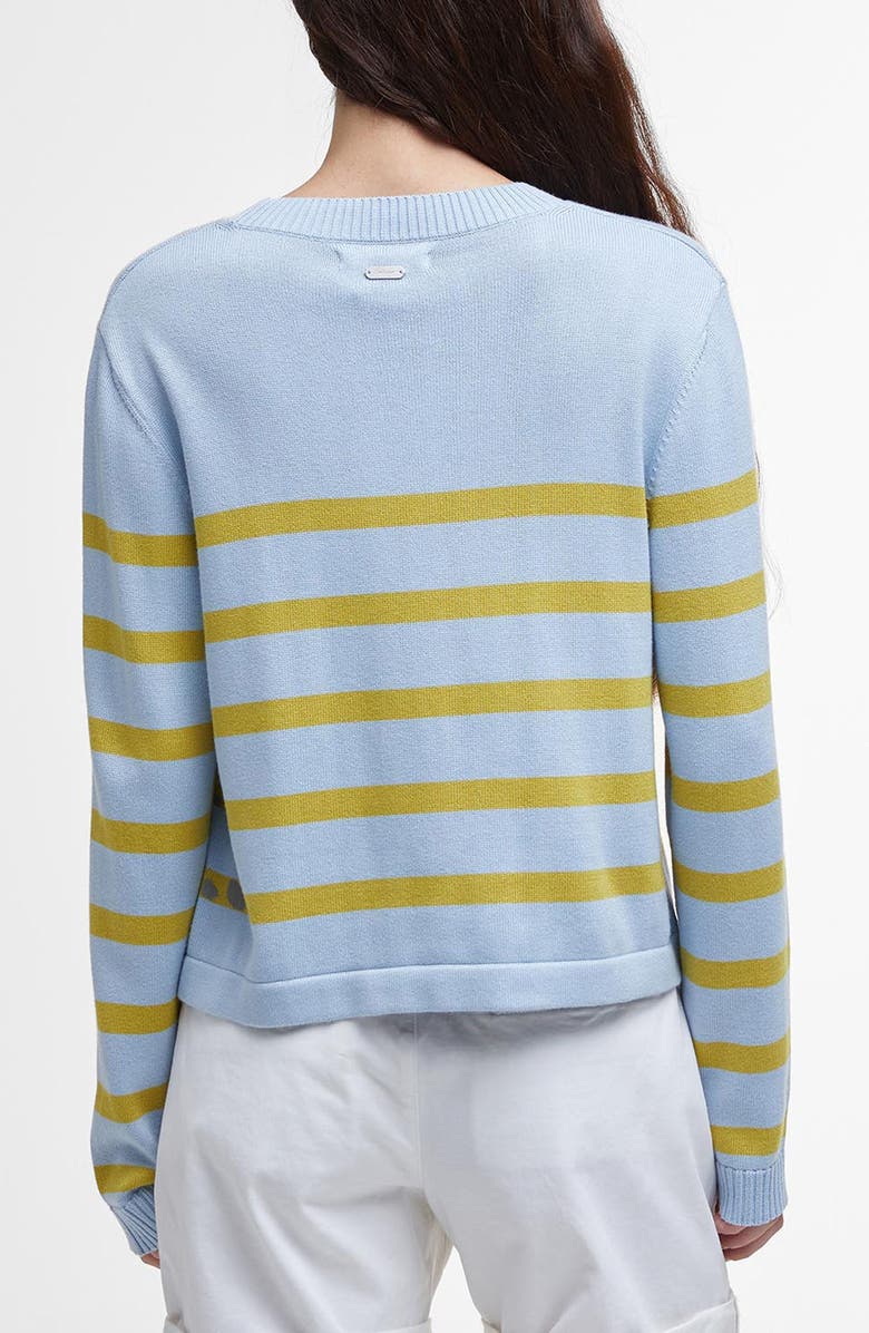 Barbour Bronya Stripe Cotton Blend Sweater, Alternate, color, Breeze Blue