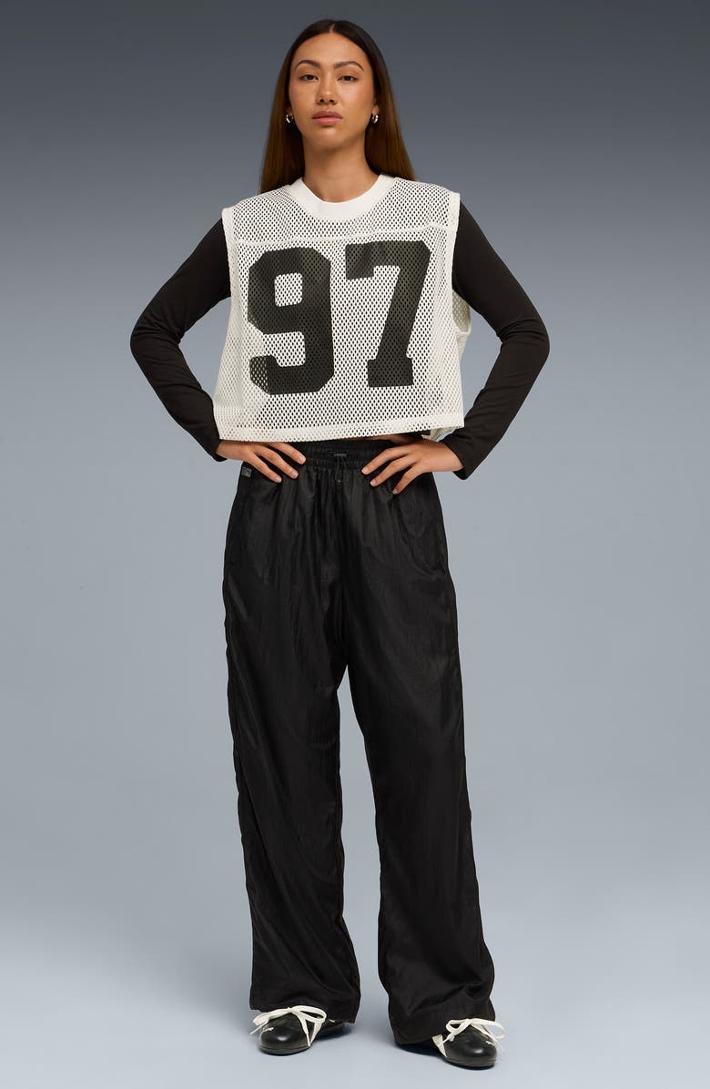 PUMA x Rosé Sleeveless Mesh Crop Jersey, Alternate, color, Warm White