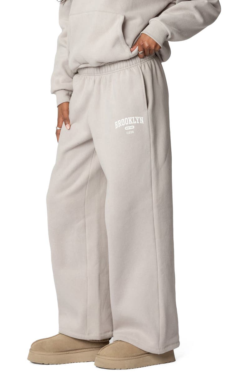 EDIKTED Brooklyn NY Sweatpants, Alternate, color, Beige