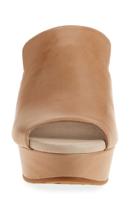 Chocolat Blu Whisper Platform Wedge Sandal In Sand Leather