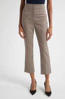 Veronica Beard Kean Check Crop Pants