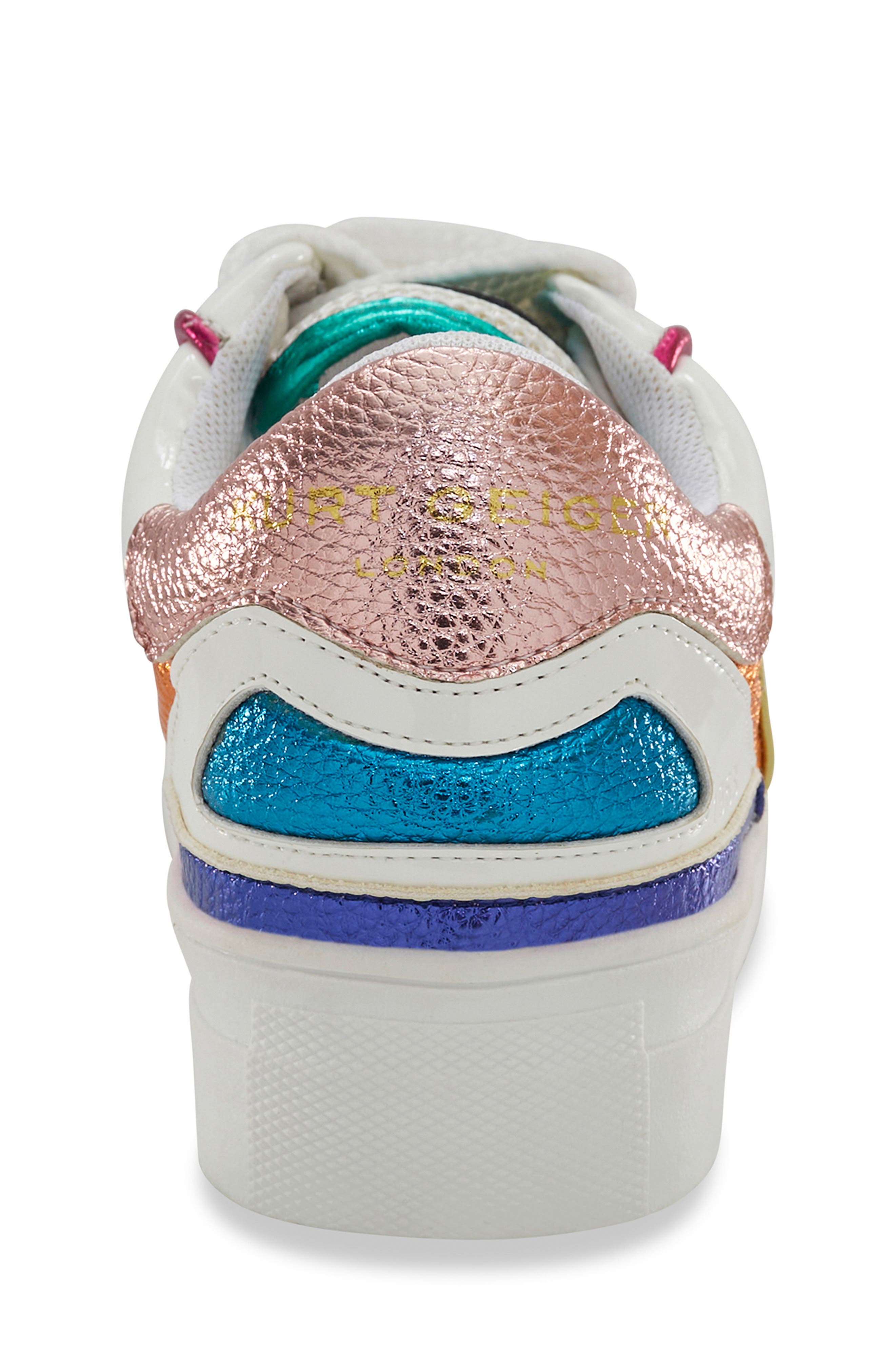 Kurt Geiger London Kids' Mini Southbank Sneaker, Alternate, color, White Multi