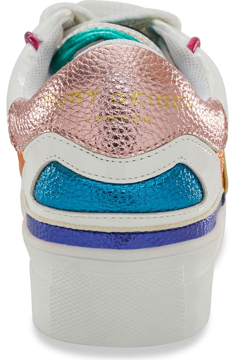 Kurt Geiger London Kids' Mini Southbank Sneaker, Alternate, color, White Multi