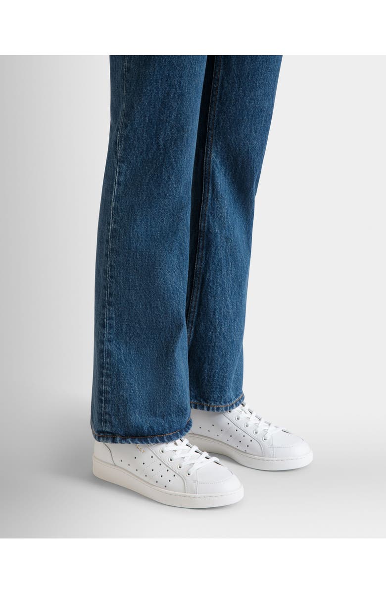 Bally Leather Tennis Sneaker, Alternate, color, White