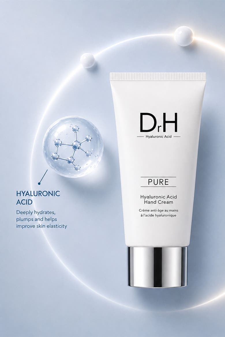Hyaluronic Acid Hand Cream 50ml for Dryness, Fine Lines & Wrinkles, Alternate, color, White