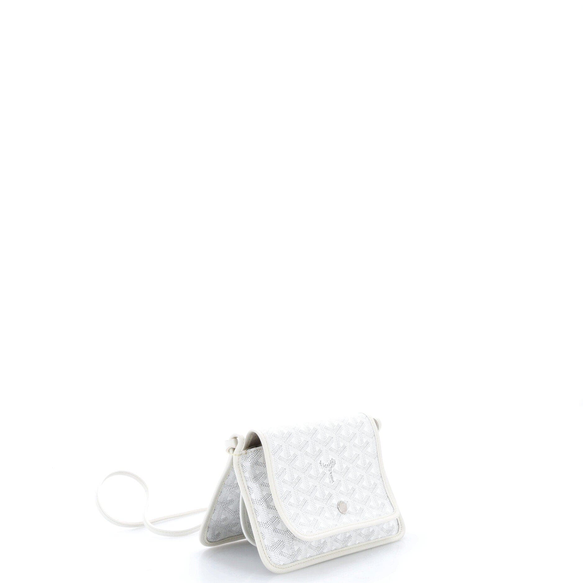Plumet Clutch Wallet Coated Canvas, Alternate, color, White