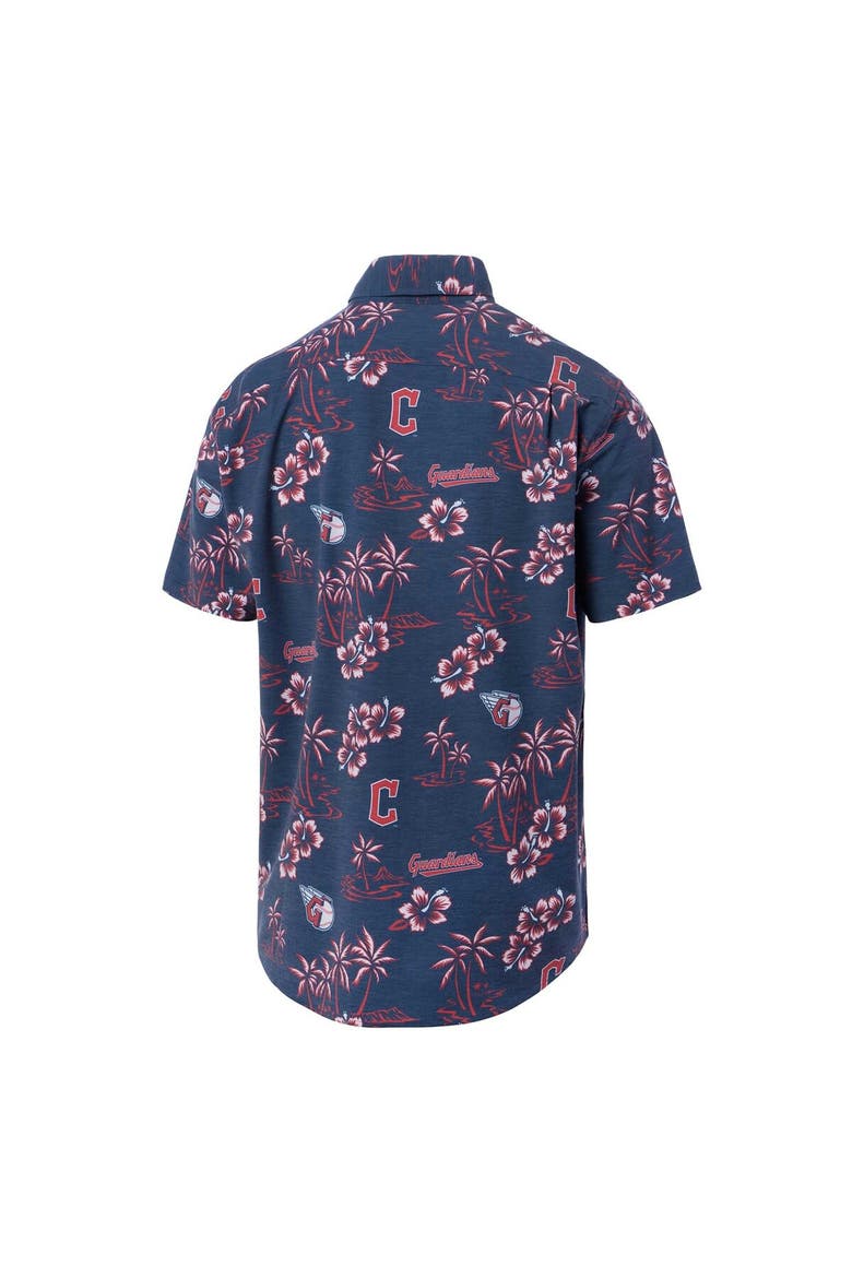 Men's Reyn Spooner Navy Cleveland Guardians Kekai Button-Down Shirt, Alternate, color, Navy