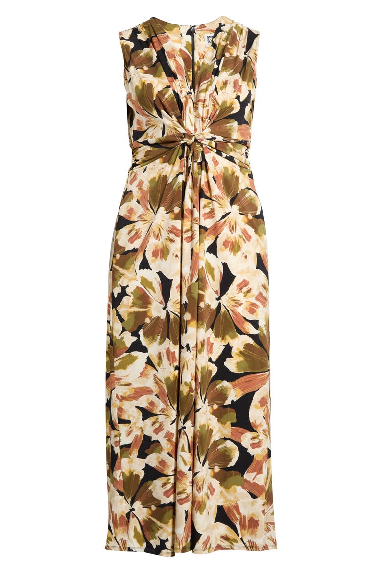 Twist Front Maxi Dress, Alternate, color, ANNE BLACK MULTI