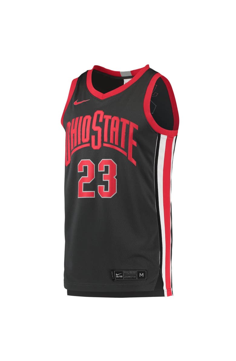 Nike Men's Nike LeBron James Charcoal Ohio State Buckeyes Limited Basketball Jersey, Alternate, color, 