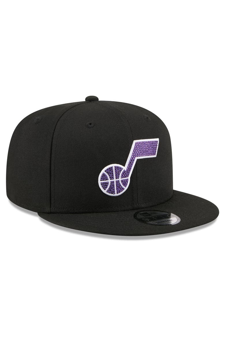 Men's New Era Black Utah Jazz 2026 NBA Draft Crystal 9FIFTY Snapback Hat, Alternate, color, Black
