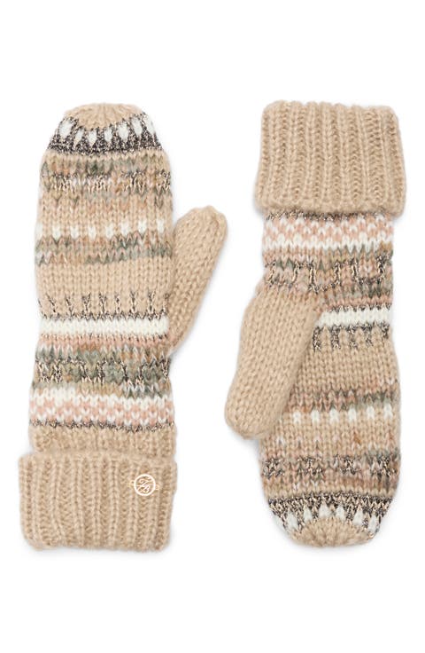 Fair Isle Knit Mittens