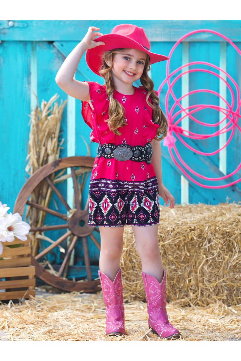Desert Rose Ruffle Romper, Alternate, color, Pink