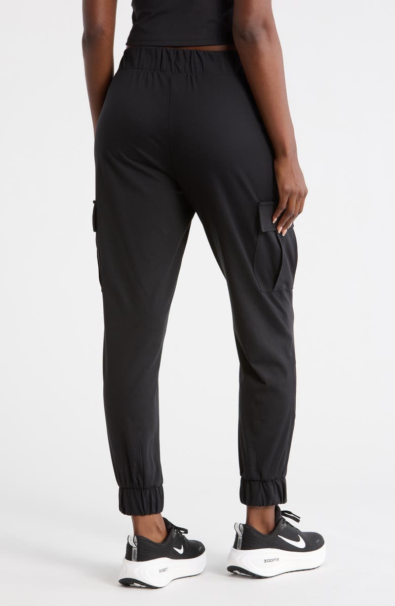 YOGALICIOUS Luxe Cargo Joggers, Alternate, color, Black