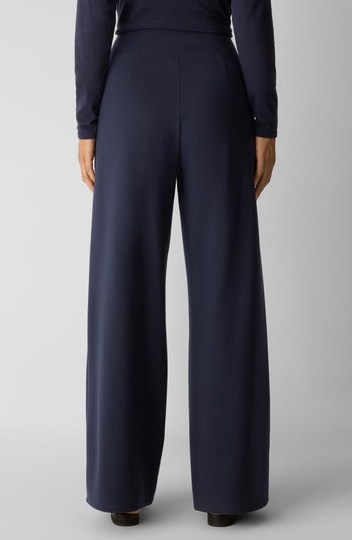 Eileen Fisher High Waist Wide Leg Pants In Black