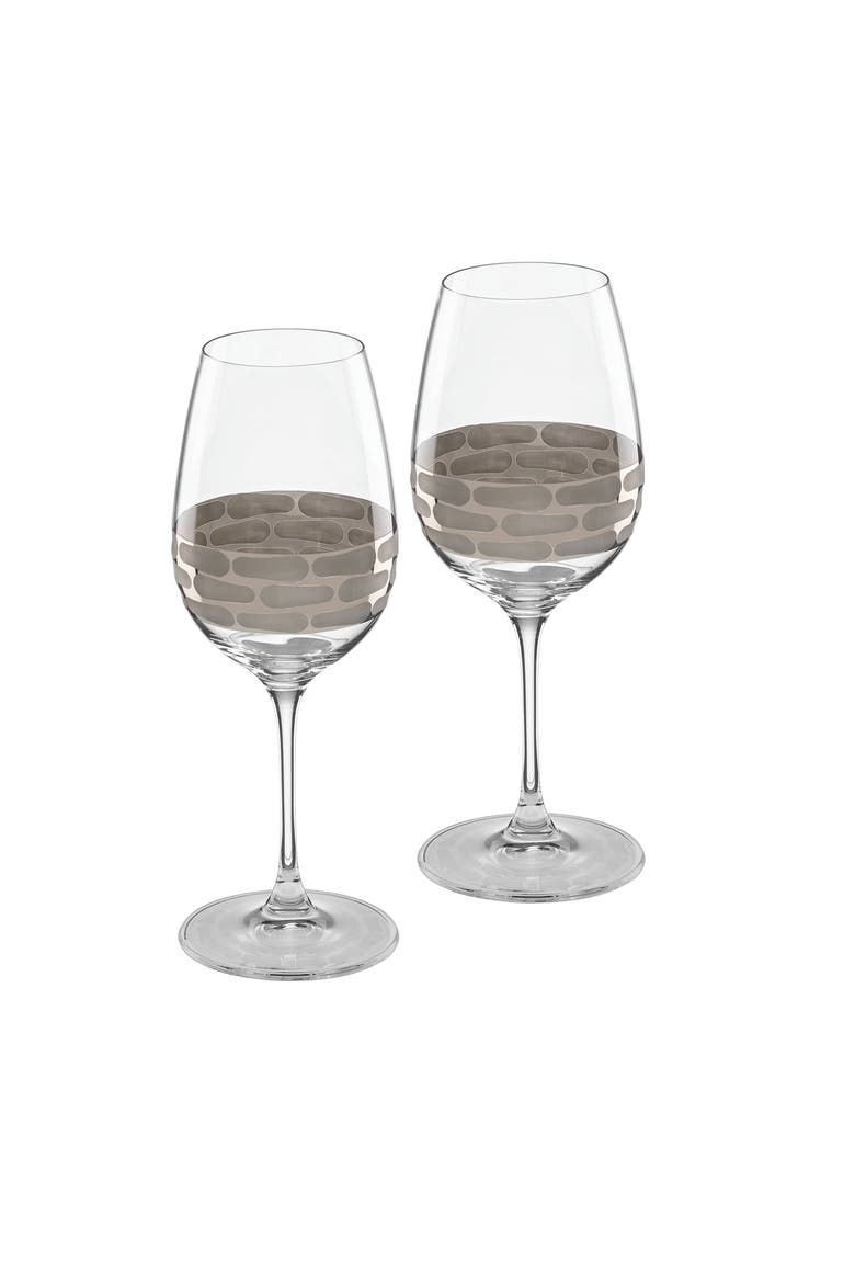 Truro Platinum White Wine Set of 2, Main, color, clear/silver