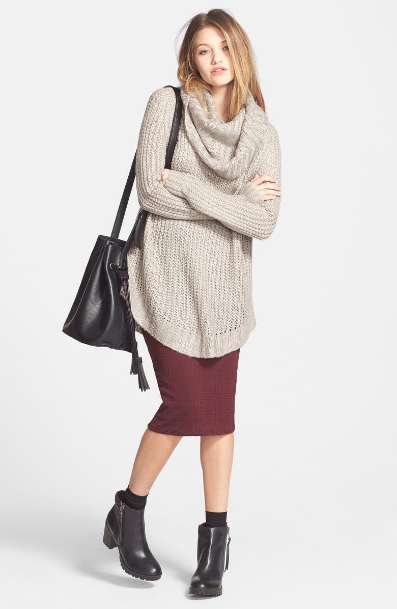 Street Level Faux Leather Bucket Bag, Alternate, color,