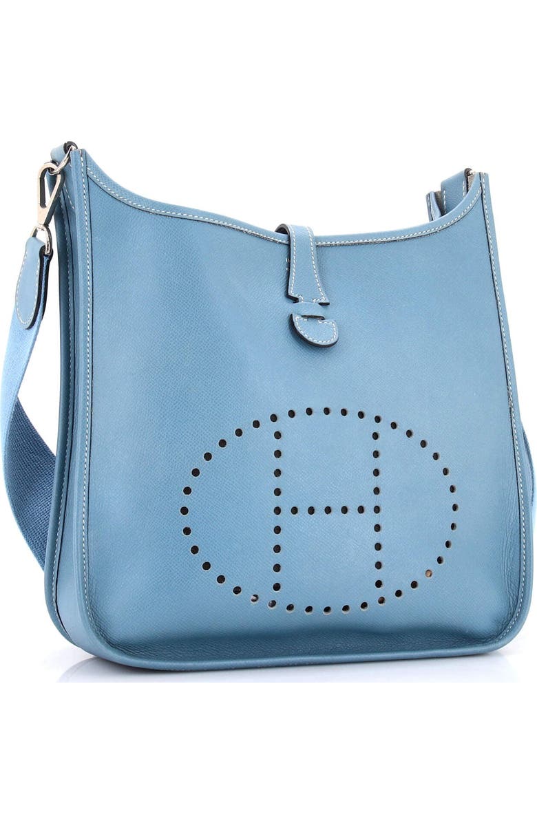 Pre-Owned Hermes Evelyne Bag Gen I Epsom PM, Alternate, color, Bleu Jean