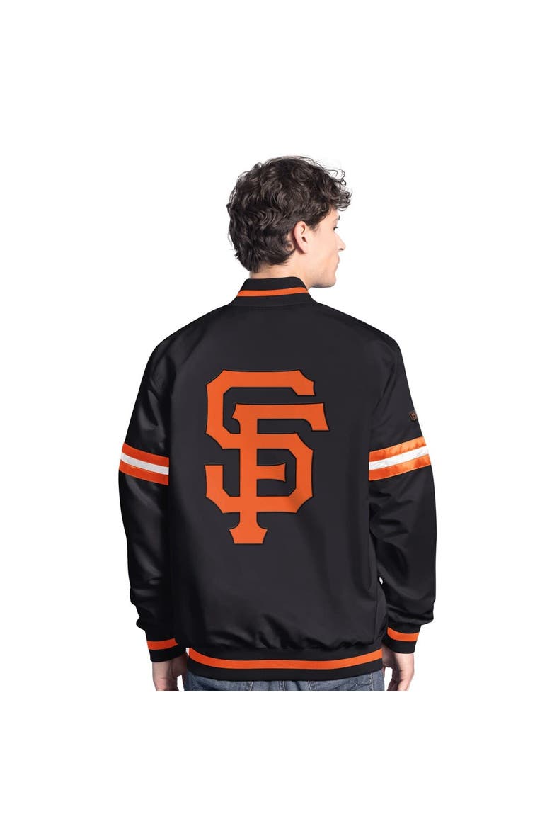 Men's Starter  Black San Francisco Giants Scout Full-Snap Varsity Jacket, Alternate, color, Black