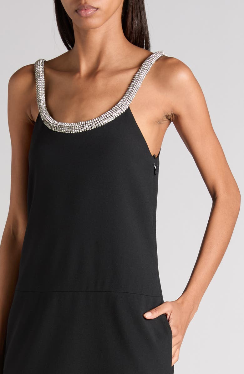 TOM FORD Crystal Embellished Asymmetric Crepe Cocktail Dress, Alternate, color, Black
