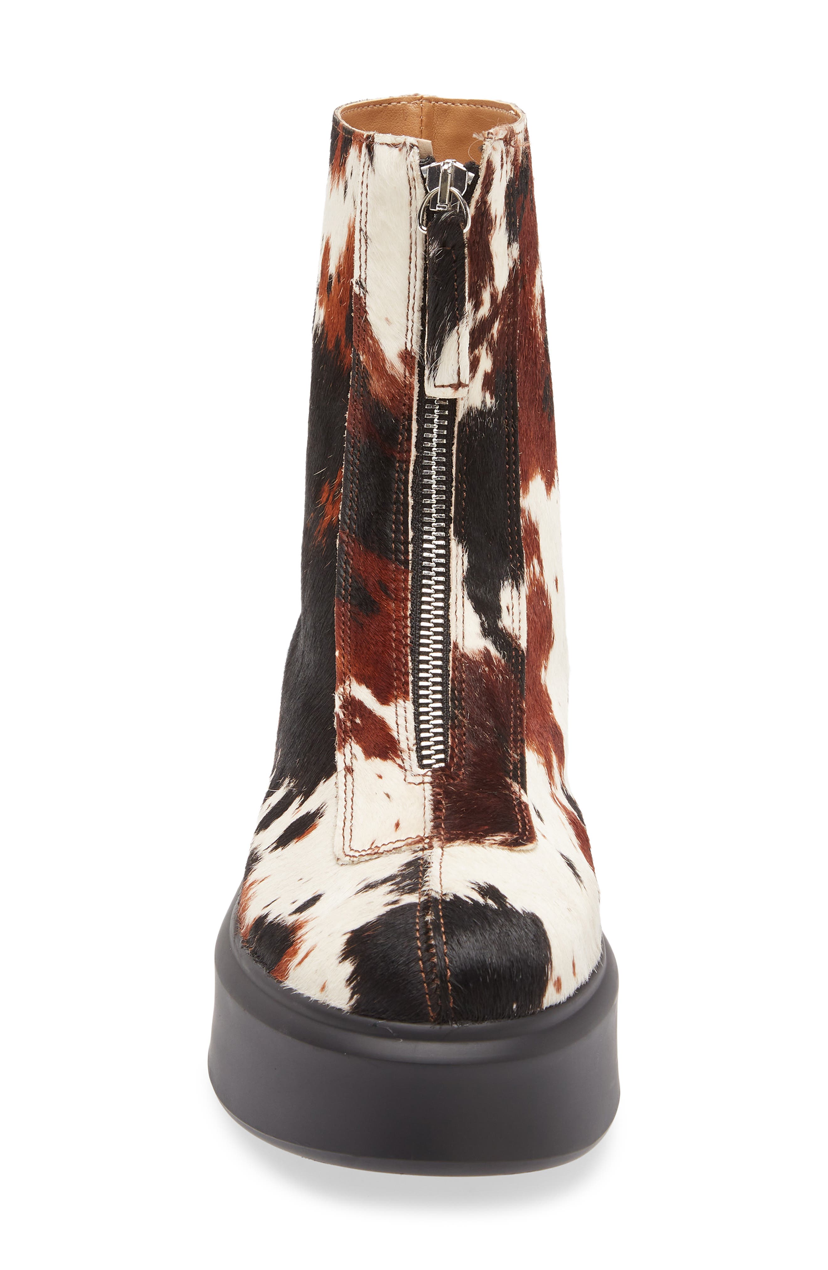 Steve Madden Jones Bootie, Alternate, color, Cow Print Calf Hair