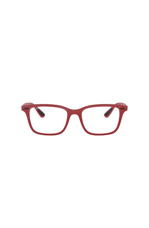 Ray Ban Ray-ban 53mm Square Optical Glasses In Red