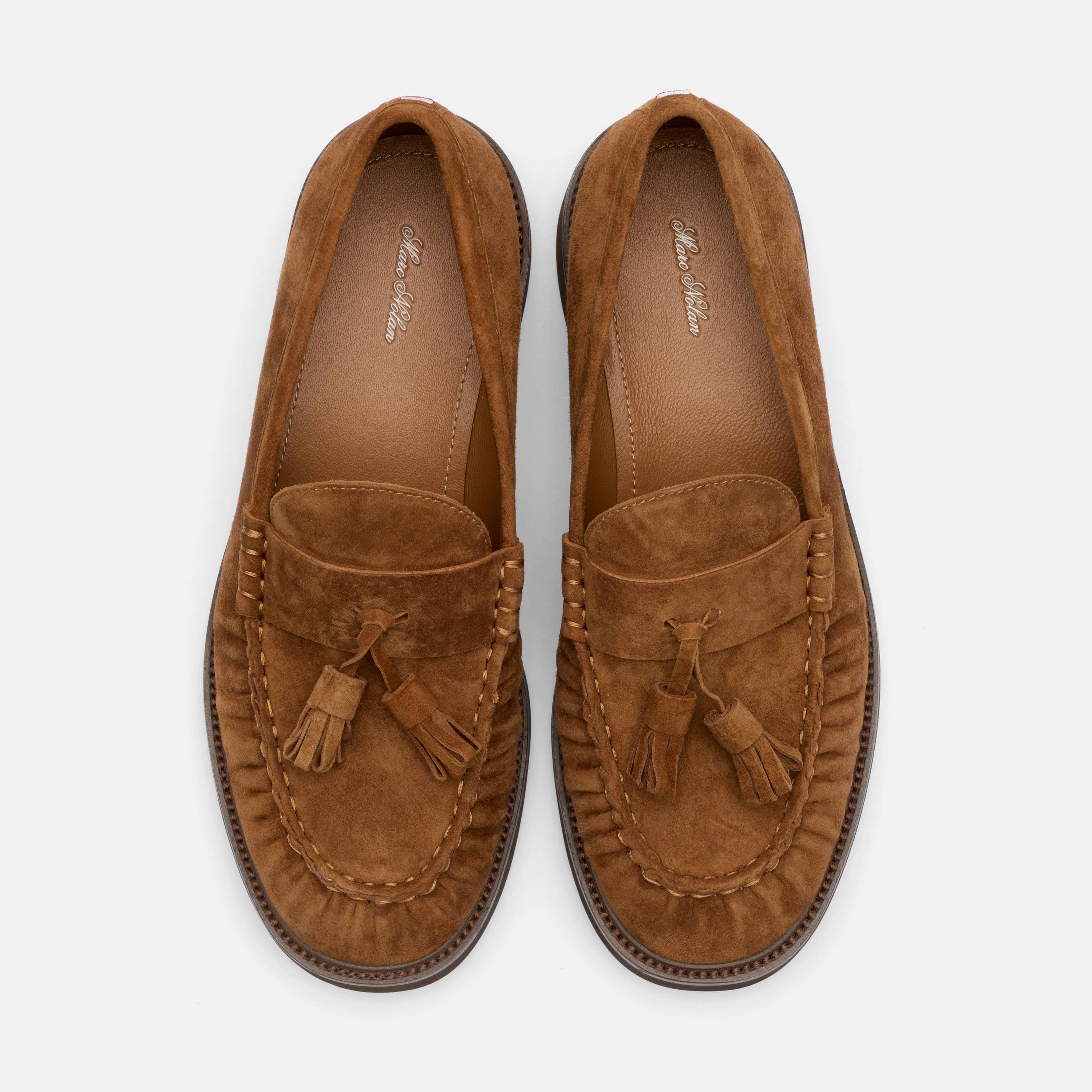 Ella Pleated Tassel Loafer, Alternate, color, Caramel