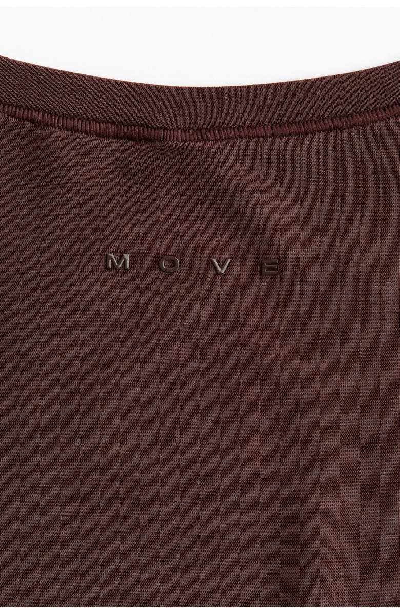 H&M Sports Wrap Top In Modal, Alternate, color, Warm Brown