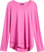 APNY Layered Hem Cotton Slub Top