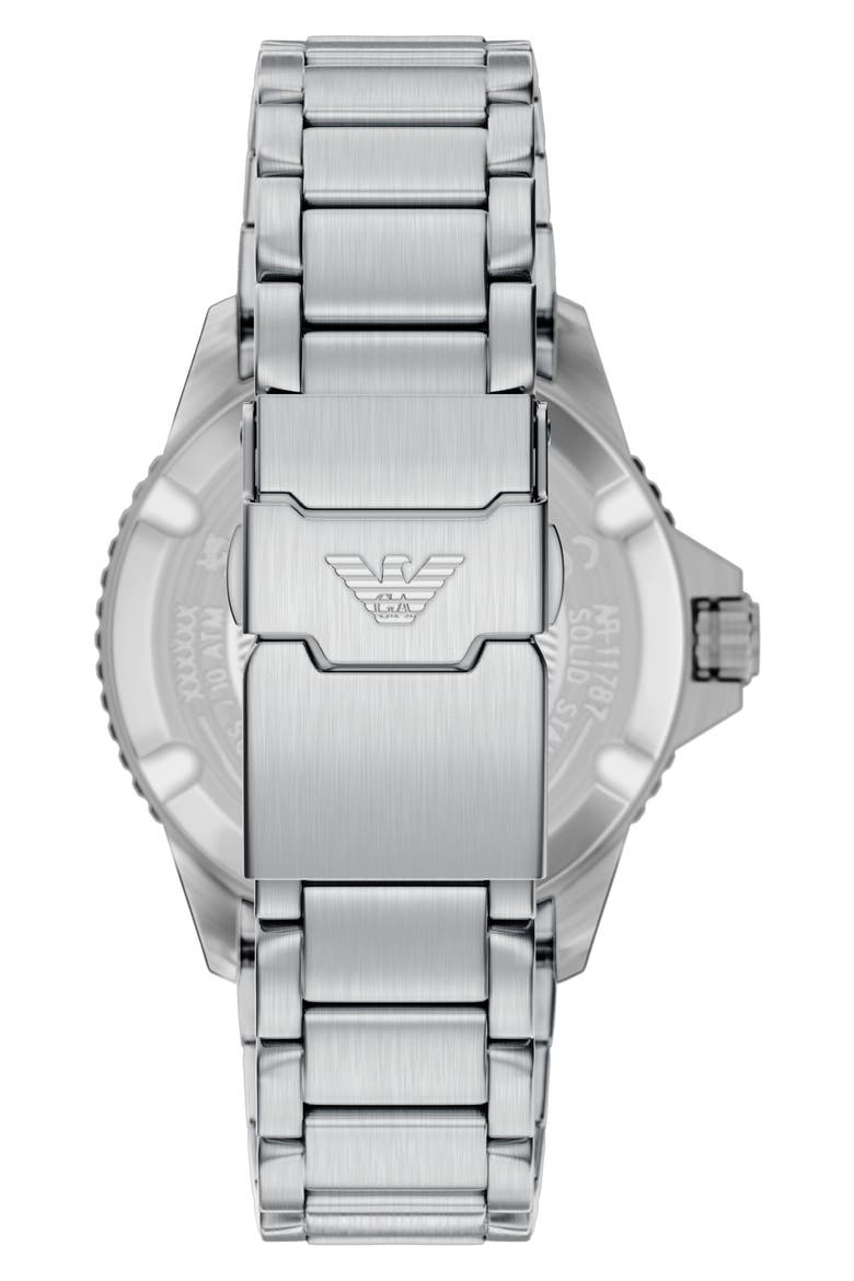 World Explorer Solar Bracelet Watch, 42mm, Alternate, color, SILVER