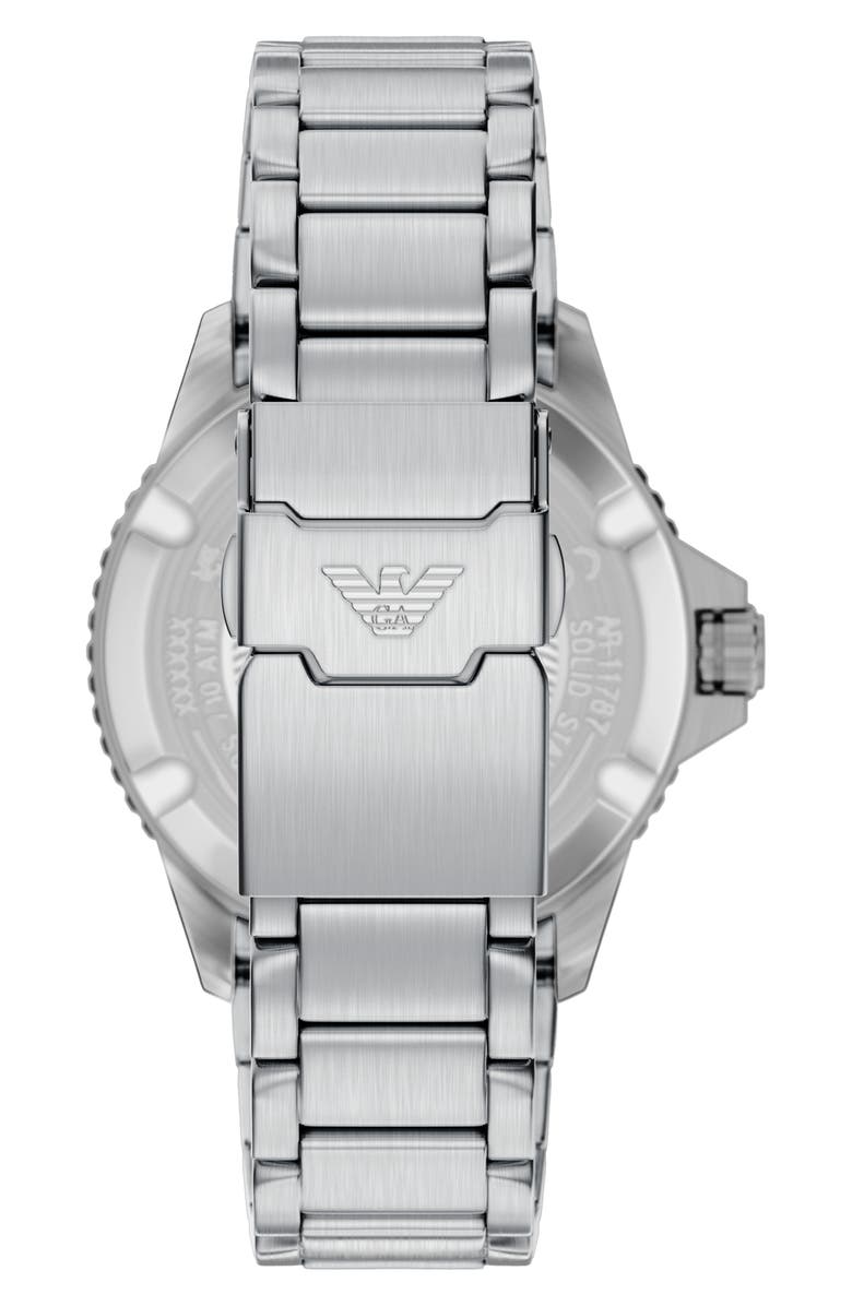 Emporio Armani World Explorer Solar Bracelet Watch, 42mm, Alternate, color, Silver