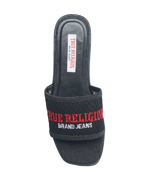 True Religion Brat Mesh Slip On Sandal In Black