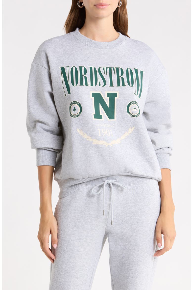 Classic Fleece Crew Sweater, Main, color, GREY SOFT HEATHER NORDSTROM
