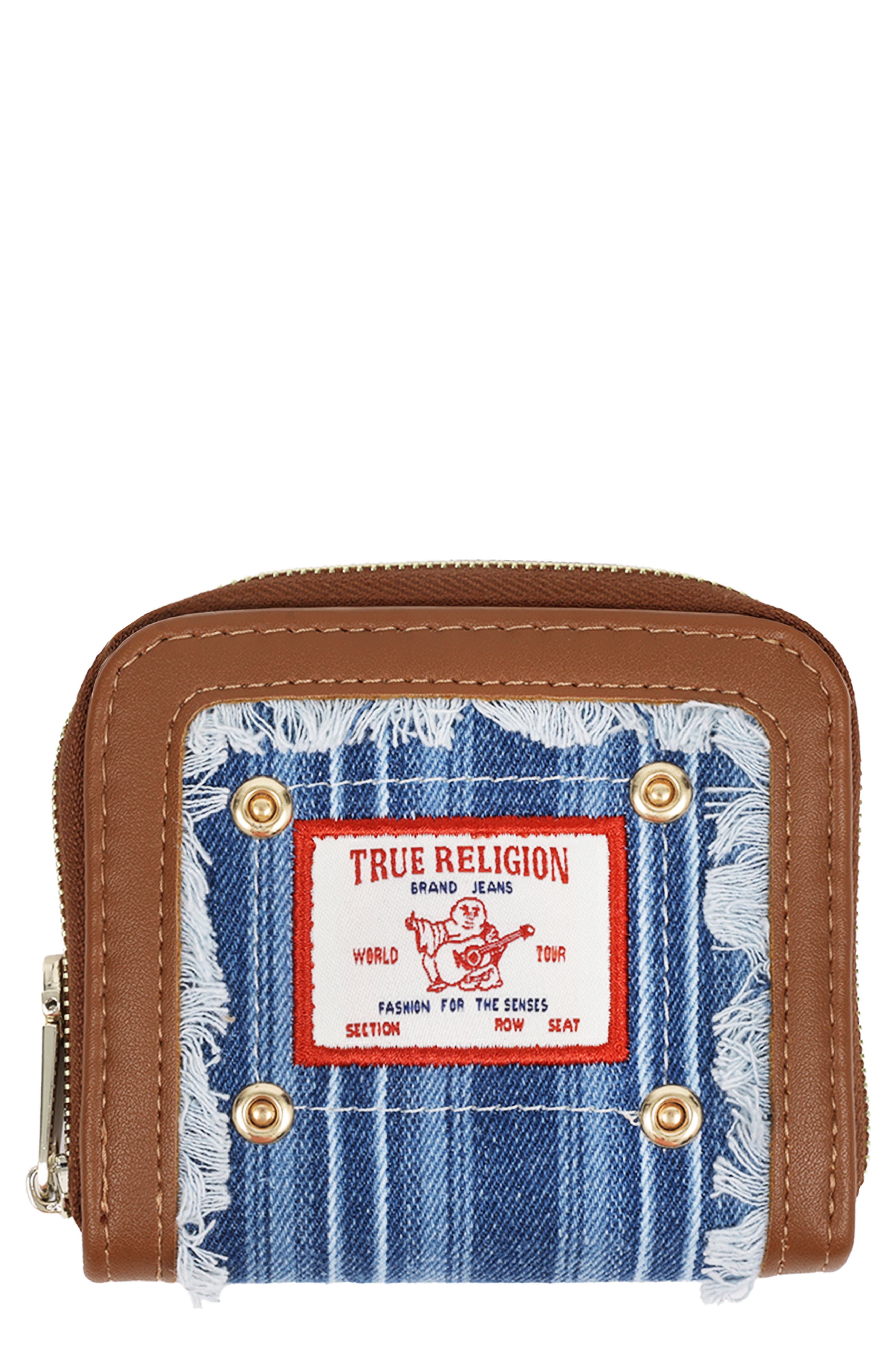 Small Frayed Thin Stripe Wallet