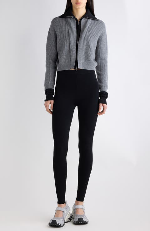Hybrid Wool Blend Zip Up Cardigan