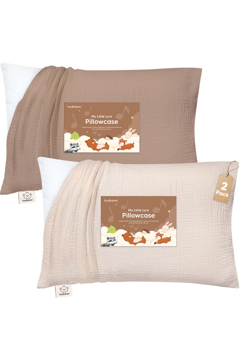 2-Pack My Little Lyra Pillowcases, Main, color, Ecru